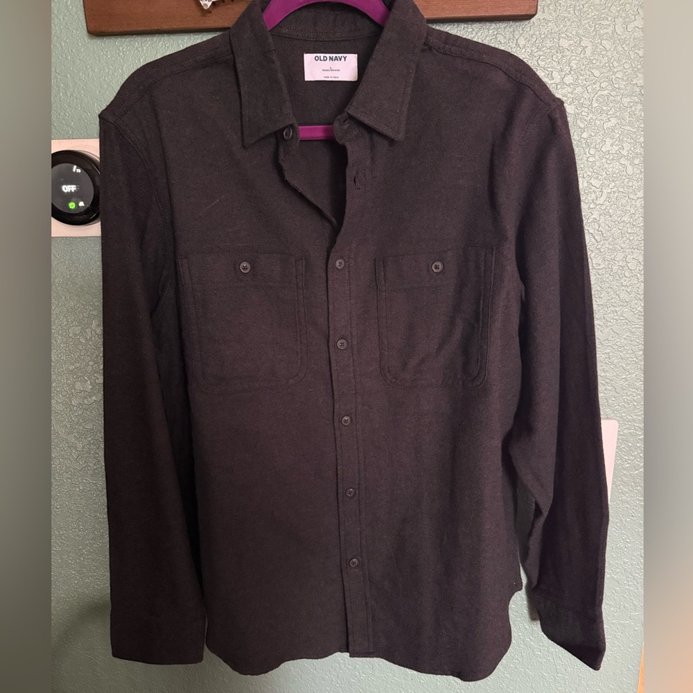 Old Navy Gray Double-Brushed Shirt